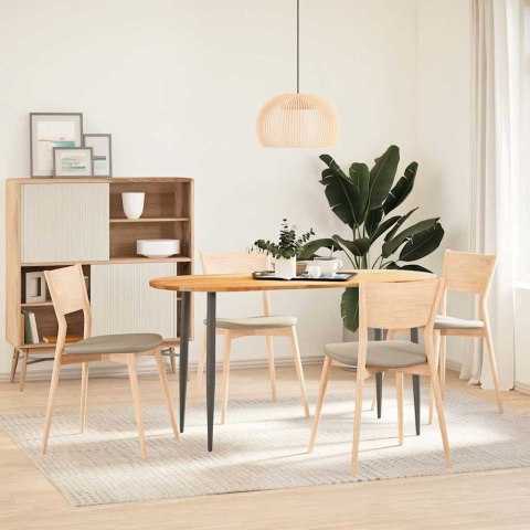 BLAT DO STOŁU BRĄZOWY 140X60X2CM LITE DREWNO DĘBOWE OWALNY