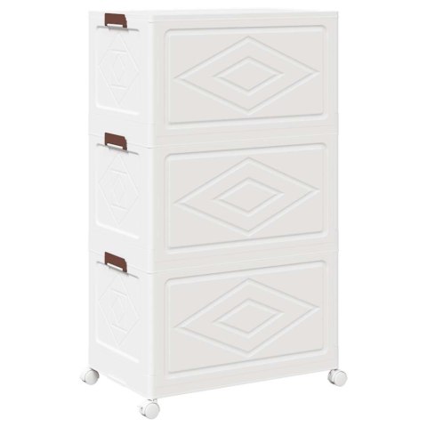 SKRZYNIA DO PRZECHOWYWANIA Z KÓŁKAMI 3-POZIOMOWA 75 L