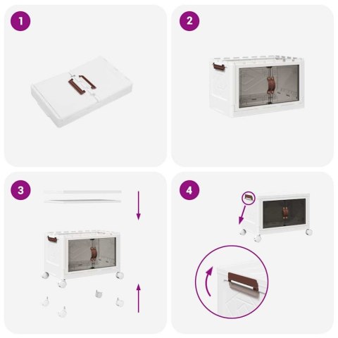 SKRZYNIA DO PRZECHOWYWANIA Z KÓŁKAMI 75 L 65X40X41,5CM