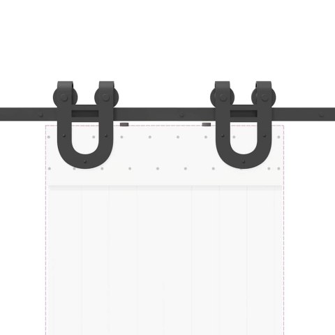 SYSTEM DO MONTAŻU DRZWI PRZESUWNYCH 183CM STAL CZARNY