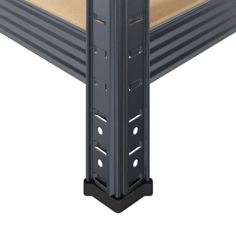 REGAŁ Z 4 PÓŁKAMI ANTRACYTOWY STAL I