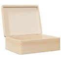 SKRZYNKA DREWNIANA Z POKRYWKĄ 40X30X13CM LITE DREWNO SOSNOWE
