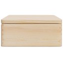SKRZYNKA DREWNIANA Z POKRYWKĄ 40X30X13CM LITE DREWNO SOSNOWE