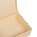SKRZYNKA DREWNIANA Z POKRYWKĄ 40X30X13CM LITE DREWNO SOSNOWE
