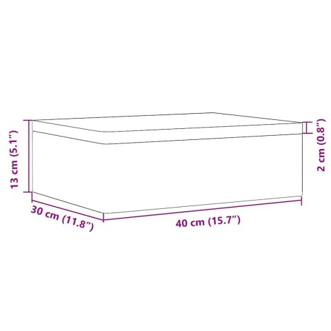SKRZYNKA DREWNIANA Z POKRYWKĄ 40X30X13CM LITE DREWNO SOSNOWE
