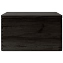 SKRZYNKA DREWNIANA Z POKRYWKĄ CZARNA LITE DREWNO SOSNOWE