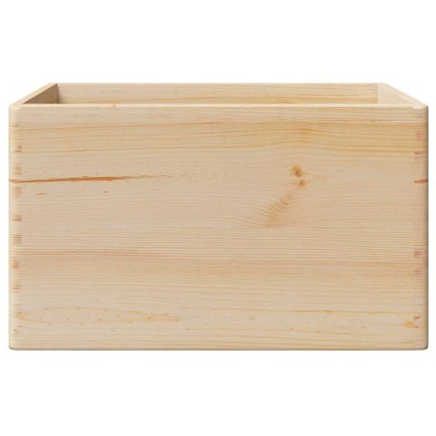 SKRZYNKA DREWNIANA Z UCHWYTAMI 40X30X23CM LITE DREWNO SOSNOWE