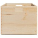 SKRZYNKA DREWNIANA Z UCHWYTAMI 40X30X23CM LITE DREWNO SOSNOWE