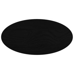 BLAT DO STOŁU BRĄZOWY 80X40X4CM LITE DREWNO DĘBOWE OWALNY