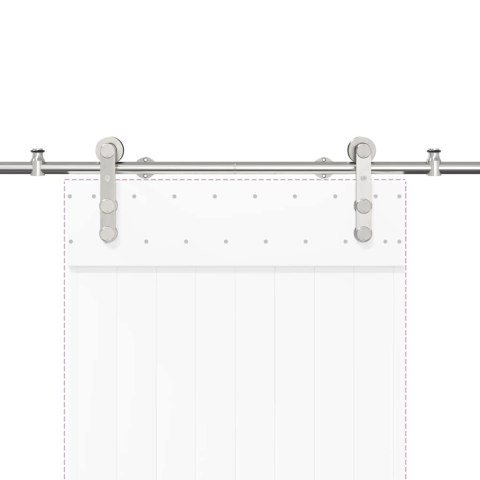 SYSTEM DO MOCOWANIA DRZWI PRZESUWNYCH 200CM STAL SREBRNY