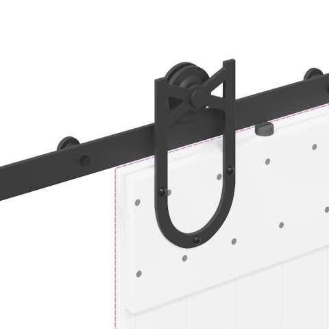 SYSTEM DO MONTAŻU DRZWI PRZESUWNYCH 183CM STAL CZARNY