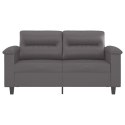 2-OSOBOWA SOFA SZARY 120CM SZTUCZNA SKÓRA