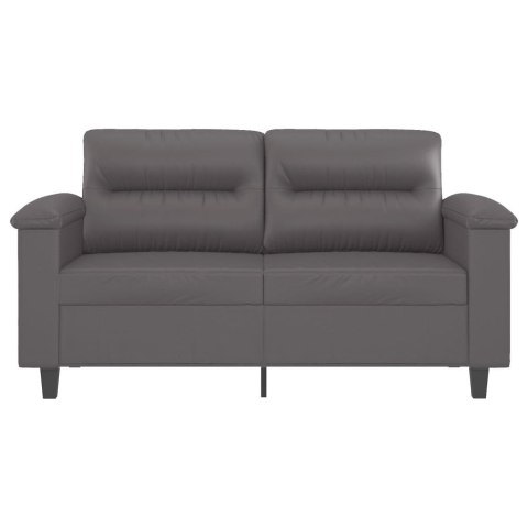 2-OSOBOWA SOFA SZARY 120CM SZTUCZNA SKÓRA