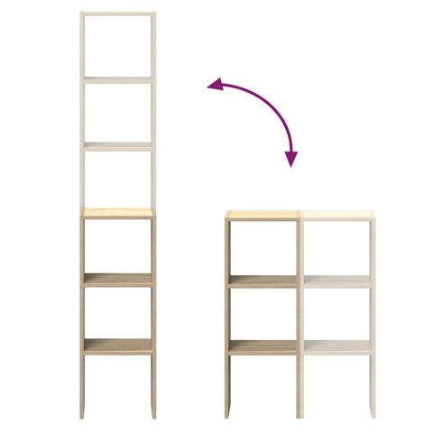 REGAŁY NA KSIĄŻKI 2 SZT. DĄB SONOMA 30X30X80CM