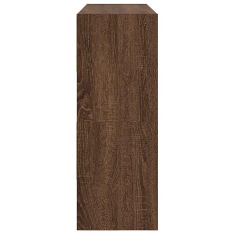 STOJAKI NA BUTY 2 SZT. SZTAPLOWANY BRĄZOWY DĄB 89,5X30X40CM