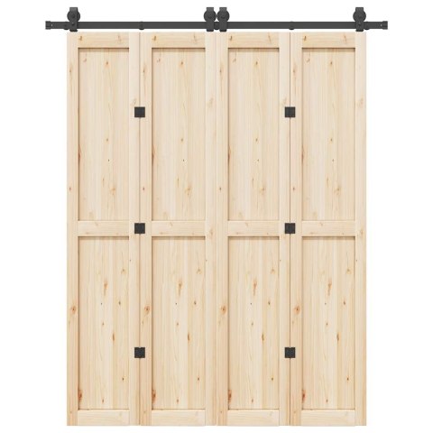 SYSTEM DO MONTAŻU DRZWI PRZESUWNYCH 183CM STAL CZARNY