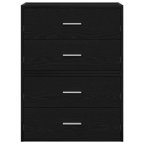 SZAFKI Z 2 SZUFLADAMI 2 SZT. CZARNE 60X31X40CM