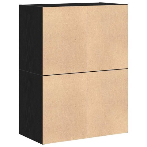 SZAFKI Z 2 SZUFLADAMI 2 SZT. CZARNE 60X31X40CM