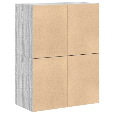 SZAFKI Z 2 SZUFLADAMI 2 SZT. SZARY DĄB SONOMA 60X31X40CM