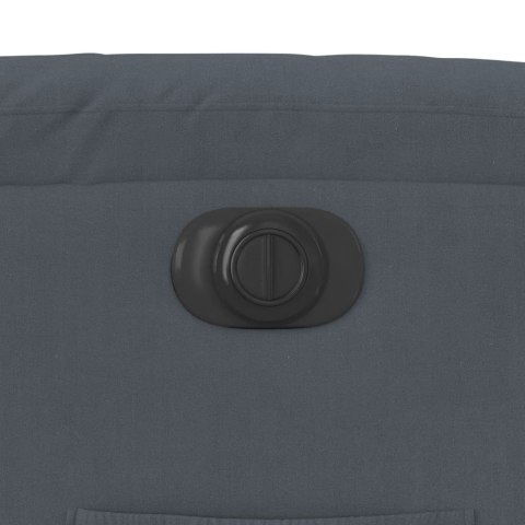 ELEKTRYCZNY PODNOSZONY FOTEL ROZKŁADANY CIEMNOSZARY AKSAMIT