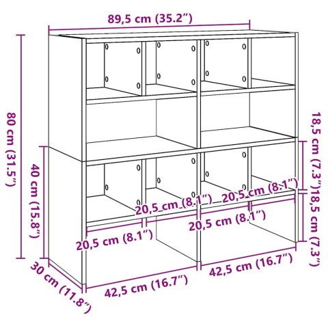 STOJAKI NA BUTY 2 SZT. SZTAPLOWANE BIAŁE 89,5X30X40CM