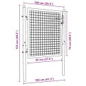 BRAMA OGRODOWA Z SIATKI GALWANIZOWANA STAL 100X125CM SZARA