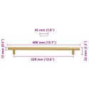 UCHWYTY DO SZAFEK 5 SZT. ZŁOTE 320MM STAL NIERDZEWNA