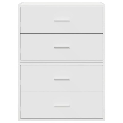 SZAFKI Z 2 SZUFLADAMI 2 SZT. BIAŁE 60X31X40CM