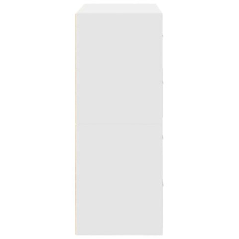 SZAFKI Z 2 SZUFLADAMI 2 SZT. BIAŁE 60X31X40CM