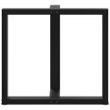 NOGI DO STOŁU JADALNEGO 2 SZT.. CZARNE 80X35X(72-73)CM STAL