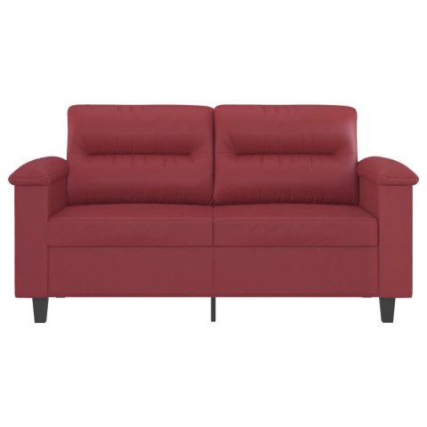 2-OSOBOWA SOFA WINNA CZERWIEŃ 120CM SZTUCZNA SKÓRA