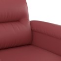 2-OSOBOWA SOFA WINNA CZERWIEŃ 120CM SZTUCZNA SKÓRA