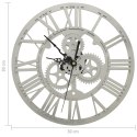 VidaXL Zegar ścienny, srebrny, 30 cm, akrylowy