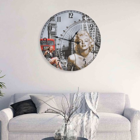 ZEGAR ŚCIENNY W STYLU VINTAGE MARILYN MONROE 60CM