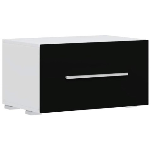 MEBLE DO SALONU Z SZAFKĄ POD TV I PODŚWIETLENIEM LED 5 ELEMENTÓW CZARNE