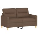 2-OSOBOWA SOFA Z PODUSZKAMI BRĄZOWA 120CM TKANINA