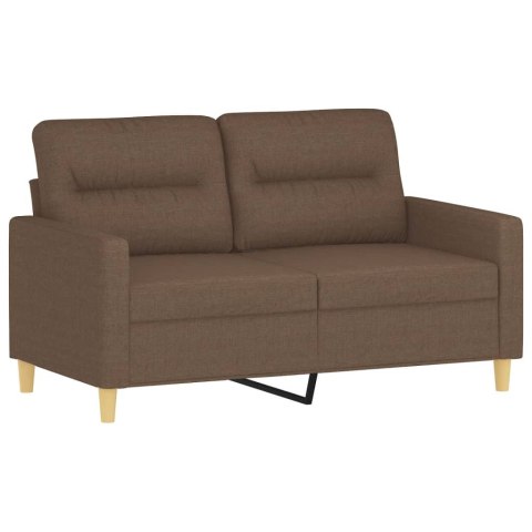 2-OSOBOWA SOFA Z PODUSZKAMI BRĄZOWA 120CM TKANINA
