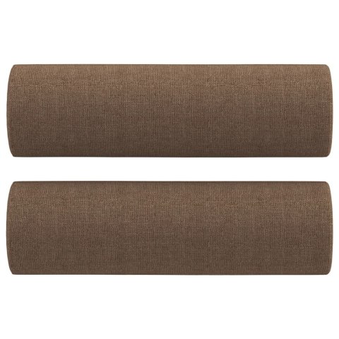 2-OSOBOWA SOFA Z PODUSZKAMI BRĄZOWA 120CM TKANINA