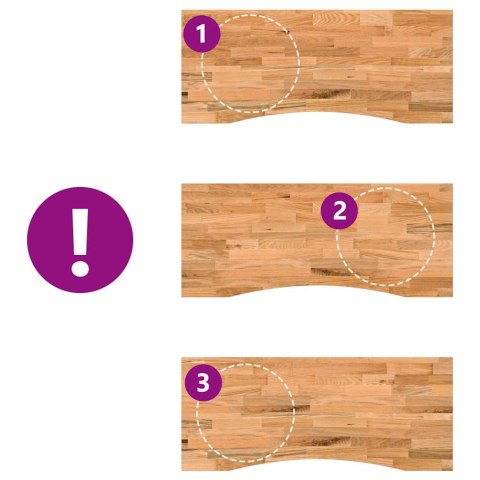 BLAT BIURKA JASNOBRĄZOWY 120X50X2,5CM LITE DREWNO DĘBOWE