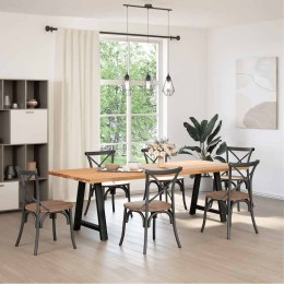 NOGI DO STOLIKA KAWOWEGO 2 SZT. CZARNE 80X(72-73)CM STAL