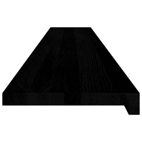 PARAPETY 2 SZT. CIEMNOBRĄZOWY 160X25X2CM LITE DREWNO DĘBOWE