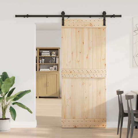 SYSTEM DO MONTAŻU DRZWI PRZESUWNYCH 200CM STAL CZARNY