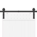 SYSTEM DO MONTAŻU DRZWI PRZESUWNYCH 200CM STAL CZARNY