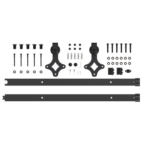 SYSTEM DO MONTAŻU DRZWI PRZESUWNYCH 152,5CM STAL CZARNY