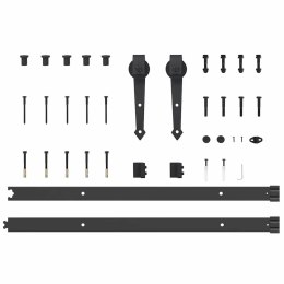 SYSTEM DO MONTAŻU DRZWI PRZESUWNYCH 152,5CM STAL CZARNY