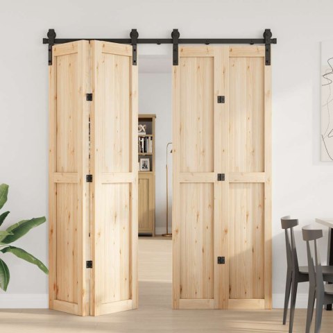 SYSTEM DO MONTAŻU DRZWI PRZESUWNYCH 183CM STAL CZARNY