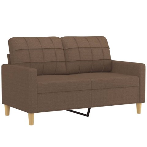 2-OSOBOWA SOFA Z PODUSZKAMI BRĄZOWA 120CM TKANINA