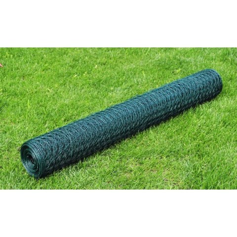OGRODZENIE Z SIATKI POKRYTE PVC 25X1M ZIELONE