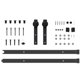 SYSTEM DO MONTAŻU DRZWI PRZESUWNYCH 152,5CM STAL CZARNY