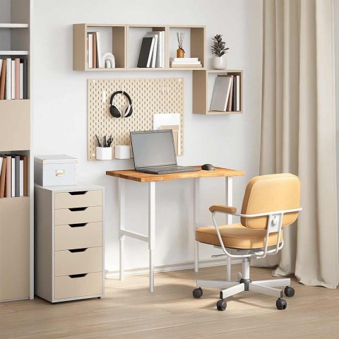 BLAT BIURKA JASNOBRĄZOWY 80X50X2,5CM LITE DREWNO DĘBOWE